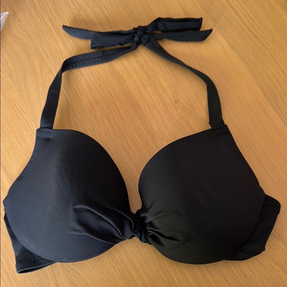 H&M Black Halter Bikini Top
